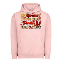 Pigment Salmon kinda house wife kinda thug wife Urban Hoodie - JahusDesignShop