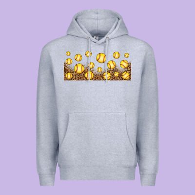 Leopard Softball 16oz Libbey Glass Premium Hoodie Designed By Hra Design Shop
