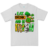 Dove Grey Eat drink and be Irish St. Patrick's Premium Tee - LillyAllenDesigns