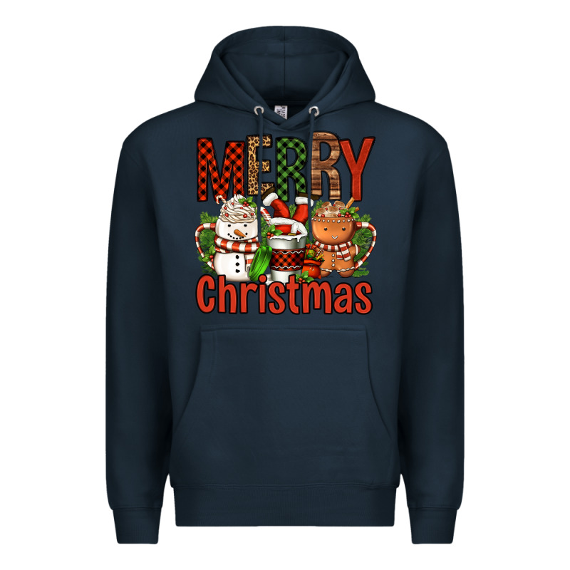 Merry Christmas Coffee Cups Premium Hoodie by FaDigitalArtStudio | Teevron