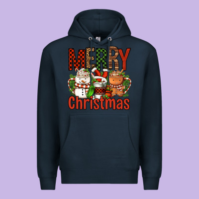 Merry Christmas Coffee Cups Premium Hoodie Designed By Fadigitalartstudio