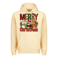 Pina Colada Merry Christmas Coffee Cups Premium Hoodie - FaDigitalArtStudio