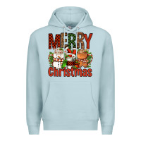 Blue Mist Merry Christmas Coffee Cups Premium Hoodie - FaDigitalArtStudio