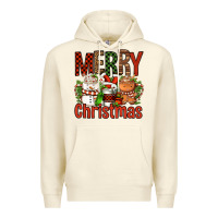 Sandshell Merry Christmas Coffee Cups Premium Hoodie - FaDigitalArtStudio