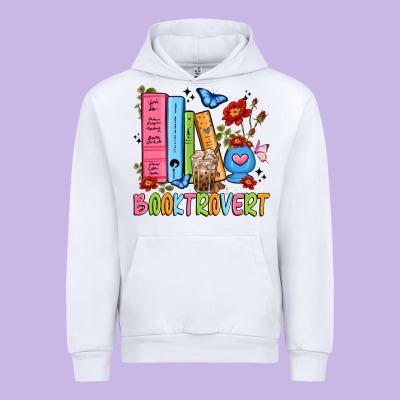 Booktrovert Urban Hoodie Designed By Jahusdesignshop