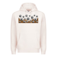 Pale Pink leopard soccer 16oz libbey glass Premium Hoodie - HRA Design Shop