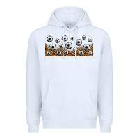 White leopard soccer 16oz libbey glass Premium Hoodie - HRA Design Shop