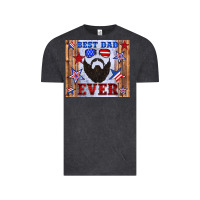 Vintage Black best dad ever american flag Vintage Tee - Artiststas