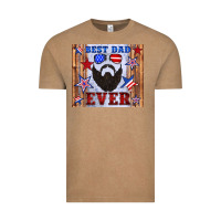 Vintage Coffee best dad ever american flag Vintage Tee - Artiststas