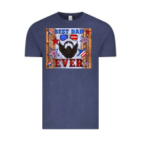 Vintage Denim best dad ever american flag Vintage Tee - Artiststas