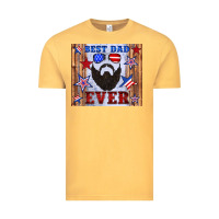 Vintage Mustard best dad ever american flag Vintage Tee - Artiststas