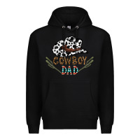 Black cowboy dad Premium Hoodie - CowhideDigitalArt