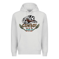 Dove Grey cowboy dad Premium Hoodie - CowhideDigitalArt