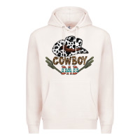 Pale Pink cowboy dad Premium Hoodie - CowhideDigitalArt