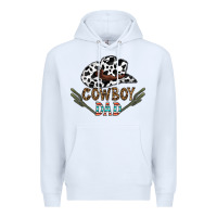 White cowboy dad Premium Hoodie - CowhideDigitalArt