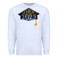 White senior 2023 graduation Premium Sweatshirt - RanaPortraitStore