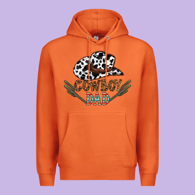 Cowboy Dad Premium Hoodie Designed By Cowhidedigitalart