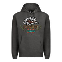 Charcoal Heather cowboy dad Premium Hoodie - CowhideDigitalArt