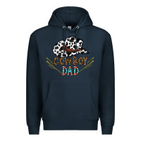 Navy cowboy dad Premium Hoodie - CowhideDigitalArt