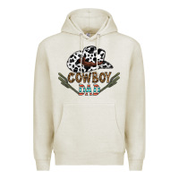 Oatmeal Heather cowboy dad Premium Hoodie - CowhideDigitalArt