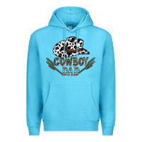 Ocean Blue cowboy dad Premium Hoodie - CowhideDigitalArt