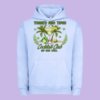 Tanned And Tipsy Cocktail Club Sip And Chill Urban Hoodie Designed By Jahusdesignshop