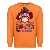 Carrot one loved teacher messy bun Premium Sweatshirt - RanaPortraitStore