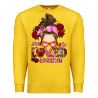 Lemon one loved teacher messy bun Premium Sweatshirt - RanaPortraitStore