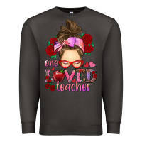 Smoke one loved teacher messy bun Premium Sweatshirt - RanaPortraitStore