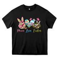 Black Peace love Easter Heavy Core Tee - LillyAllenDesigns