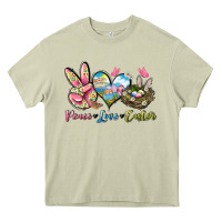 Mossy Peace love Easter Heavy Core Tee - LillyAllenDesigns