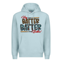 Blue Mist hey batter batter batter Premium Hoodie - CowhideDigitalArt