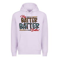 Lilac hey batter batter batter Premium Hoodie - CowhideDigitalArt