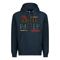 Navy hey batter batter batter Premium Hoodie - CowhideDigitalArt