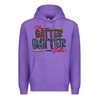 Purple hey batter batter batter Premium Hoodie - CowhideDigitalArt