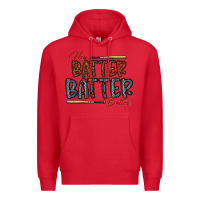 Red hey batter batter batter Premium Hoodie - CowhideDigitalArt