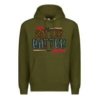 Army Green hey batter batter batter Premium Hoodie - CowhideDigitalArt