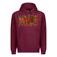 Burgundy mini christmas Premium Hoodie - FaDigitalArtStudio