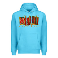Ocean Blue mini christmas Premium Hoodie - FaDigitalArtStudio
