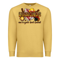 Antique Gold diamonds are a girls best friends Premium Sweatshirt - RanaPortraitStore