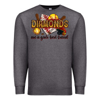 Charcoal Heather diamonds are a girls best friends Premium Sweatshirt - RanaPortraitStore