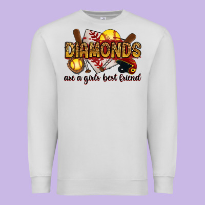 Premium Sweatshirt diamonds are a girls best friends