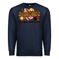 Navy diamonds are a girls best friends Premium Sweatshirt - RanaPortraitStore