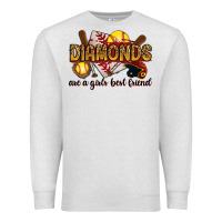 Oatmeal Heather diamonds are a girls best friends Premium Sweatshirt - RanaPortraitStore