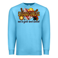 Ocean Blue diamonds are a girls best friends Premium Sweatshirt - RanaPortraitStore