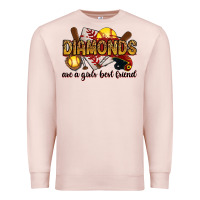 Pale Pink diamonds are a girls best friends Premium Sweatshirt - RanaPortraitStore