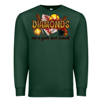 Sports Green diamonds are a girls best friends Premium Sweatshirt - RanaPortraitStore