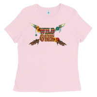 Bubblegum Pink wild one with gemstone and sunflower Ladies Tee - Artiststas