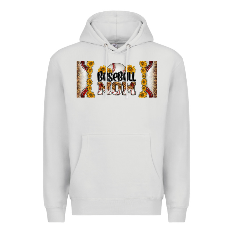 Leopard Baseball Mom 16oz Libbey Glass Premium Hoodie by HRA Design Shop | Teevron