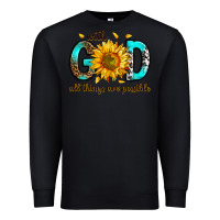 Black with god all things possible Premium Sweatshirt - RanaPortraitStore
